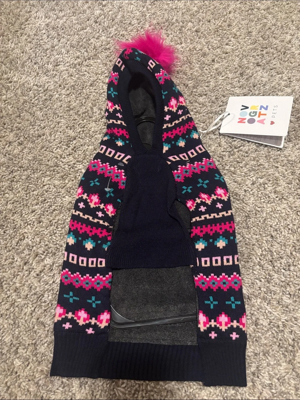 NWT Novogratz Fleece Lined Dog Sweater Small